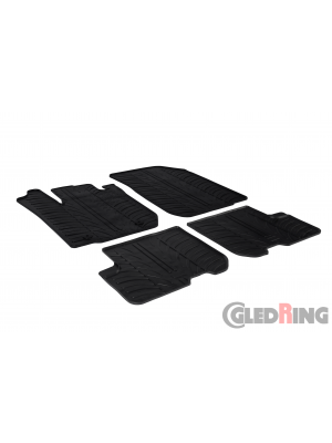 Original Gledring Passform Fußmatten Gummimatten 4 Tlg.+Fixing - Dacia Logan 2013->